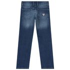 Boys Blue Logo Denim Jeans, 1, hi-res