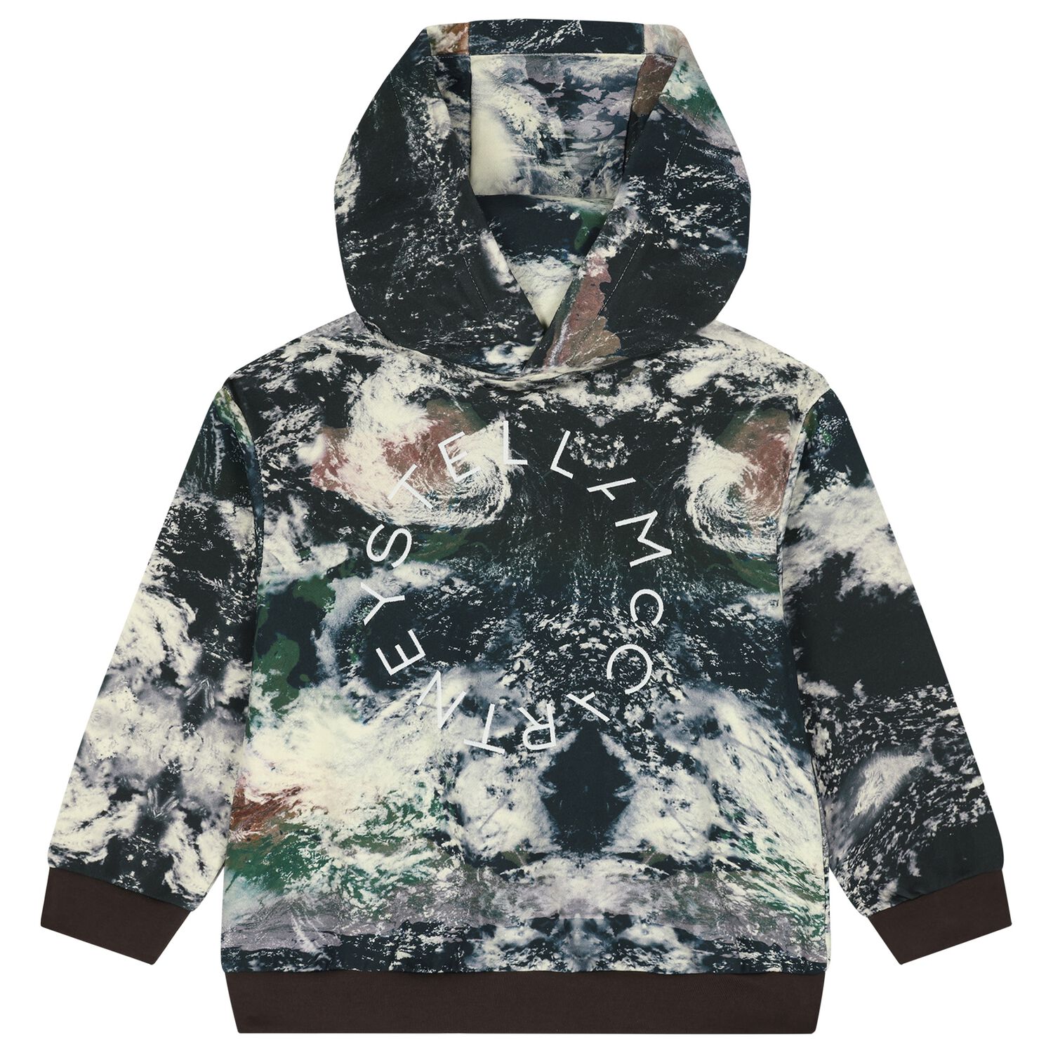 Boys Multi-Coloured Planet Earth Hooded Top, 1, hi-res