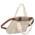 Girls Beige Logo HandBag, 1, hi-res