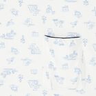 Baby Boys Ivory & Blue Logo Blanket, 1, hi-res