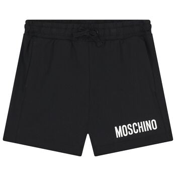 Boys Black Logo Shorts