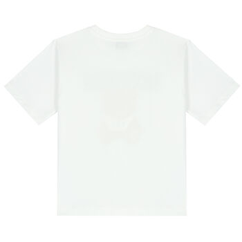 White Teddy Bear Logo T-Shirt
