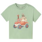 Younger Boys Green Animals T-Shirt, 2, hi-res