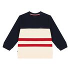 بدلة رياضية بالشعار باللون الكحلى و البيج  للأولاد , 1, hi-res