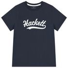 Boys Navy Blue Logo T-Shirt, 2, hi-res