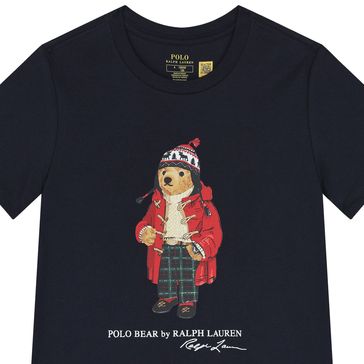 Boys Navy Blue Polo Bear T-Shirt, 1, hi-res