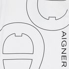 تيشيرت أولاد بالشعار باللون الأبيض, 1, hi-res