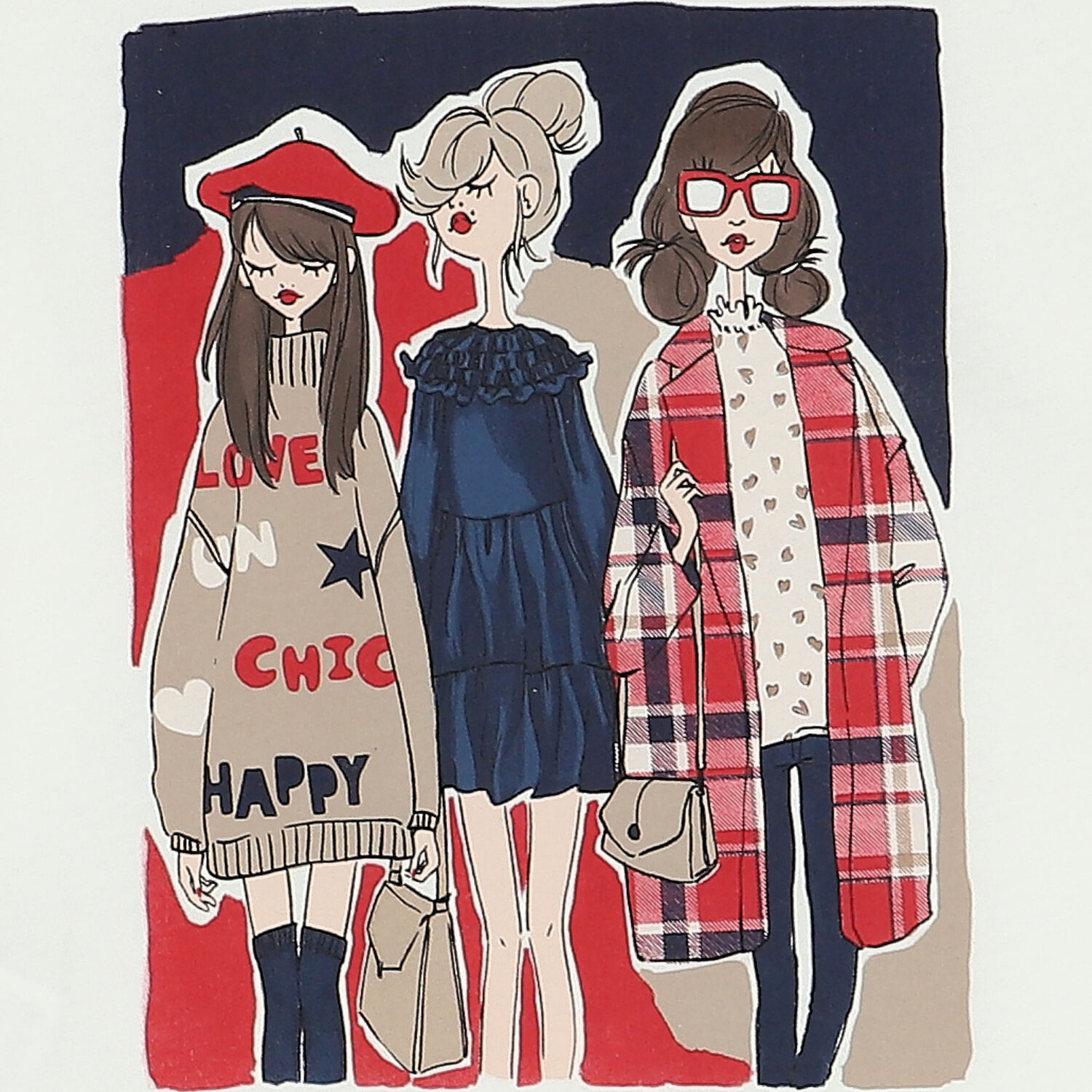 توب بنات بأكمام بالشعار باللون العاجي, 1, hi-res image number null