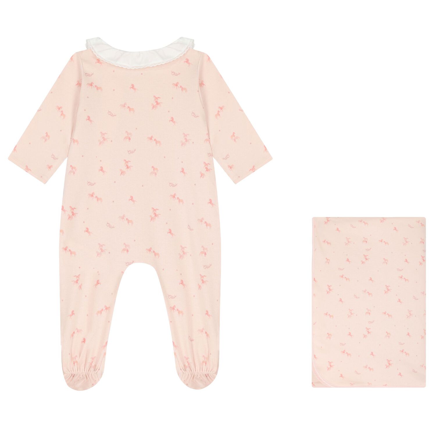 Baby Girls Pink Logo Babygrow Gift Set, 1, hi-res