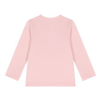 Baby Girls Pink Logo Long Sleeve Top
