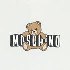 Younger Girls White & Pink Teddy Bear Shorts Set, 1, hi-res