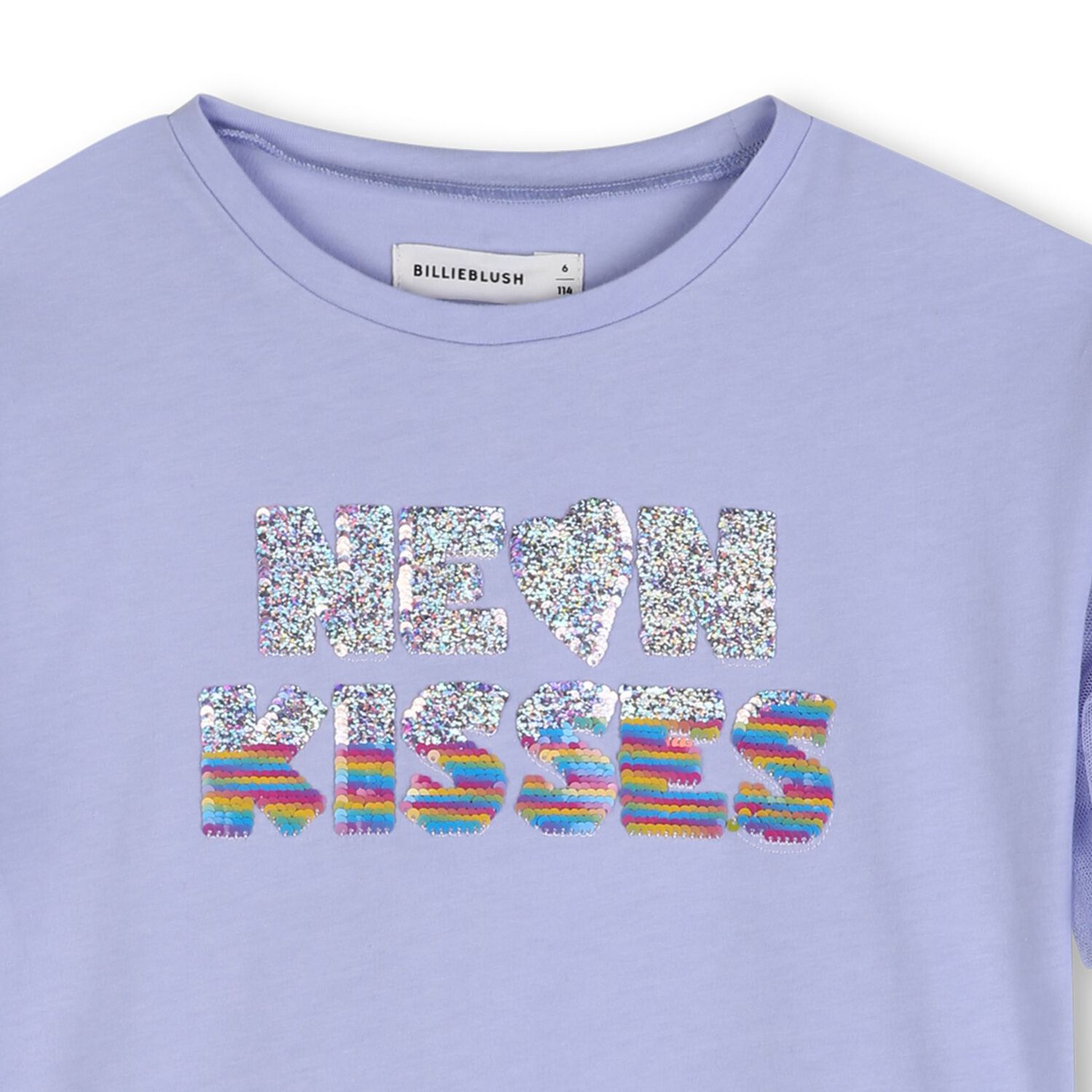 Girls Purple Sequin Tulle T-Shirt, 1, hi-res