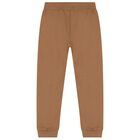 Boys Beige Logo Joggers, 2, hi-res