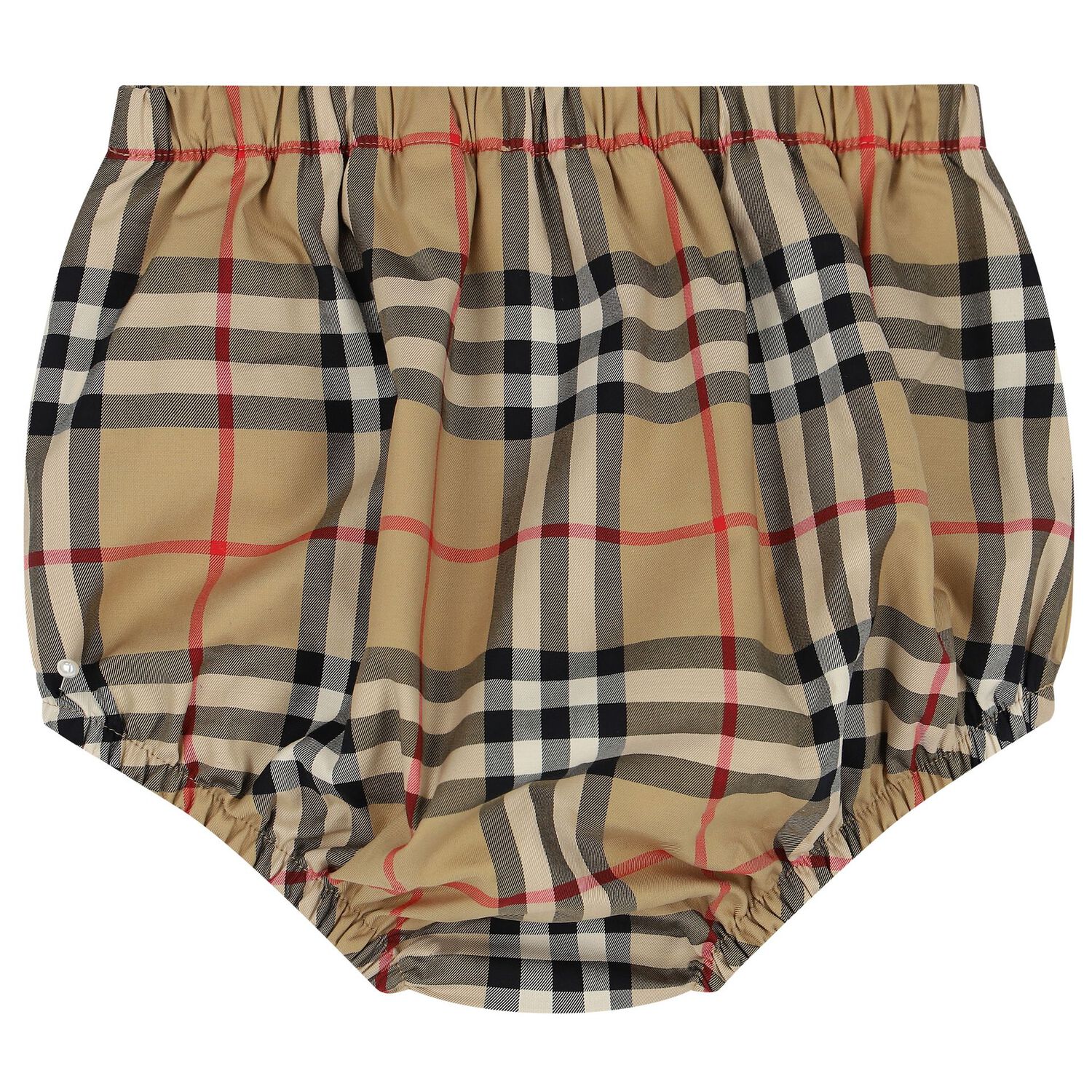 Baby Girls White & Beige Check Dress Set, 1, hi-res