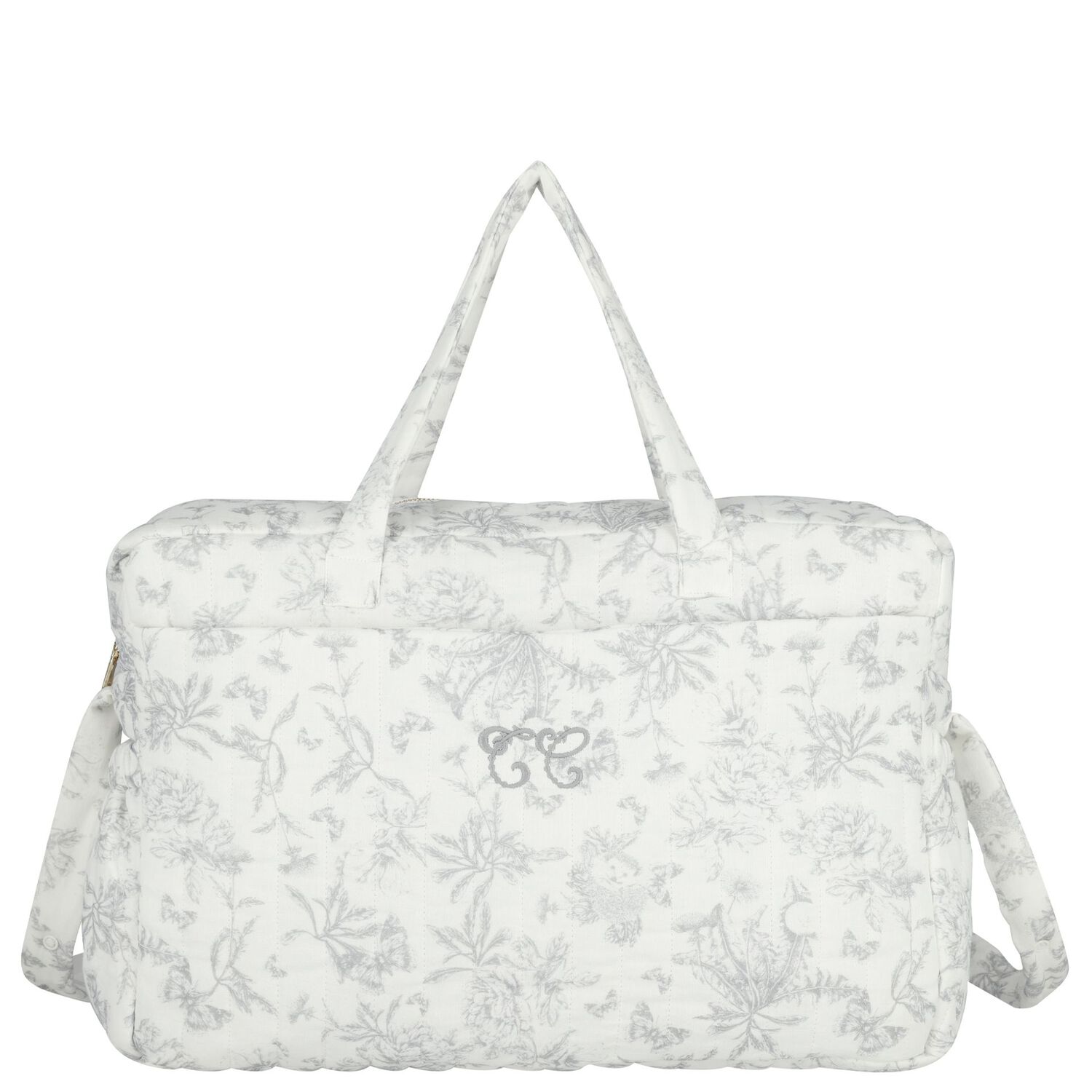 Ivory & Grey Toile De Jouy Baby Changing Bag, 2, hi-res