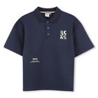 Boys Navy Blue Logo Polo Shirt, 1, hi-res