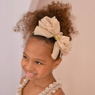 Girls Gold Bow Headband, 2, hi-res