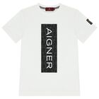 Boys White Logo T-Shirt, 1, hi-res