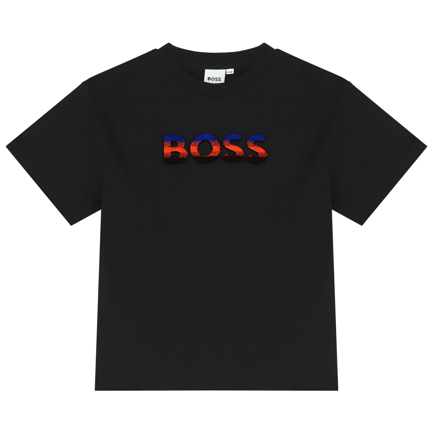 Boys Black Logo T-Shirt, 2, hi-res image number null