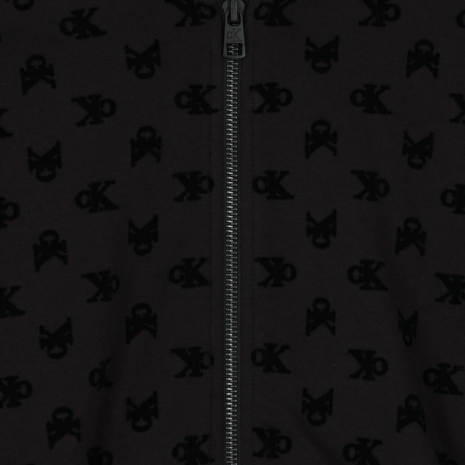 توب بنات هودي بسحاب بالشعار باللون الأسود, 1, hi-res image number null