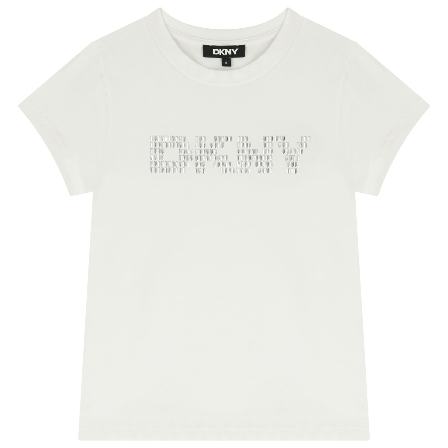 تي شيرت أبيض بشعار للبنات, 1, hi-res