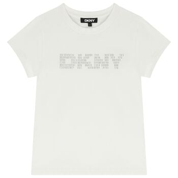 Girls White Logo T-Shirt