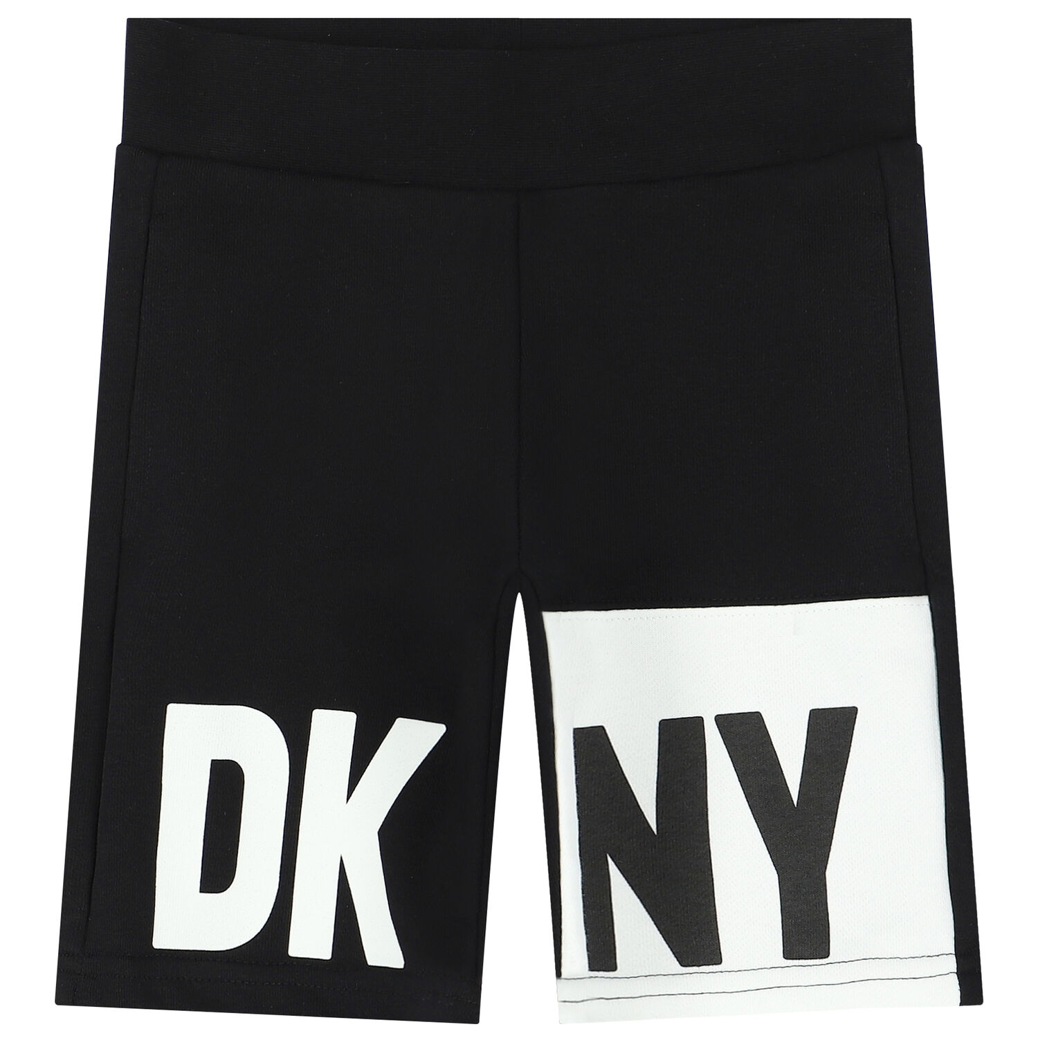 Boys Black & White Logo Shorts, 1, hi-res