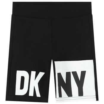Boys Black & White Logo Shorts