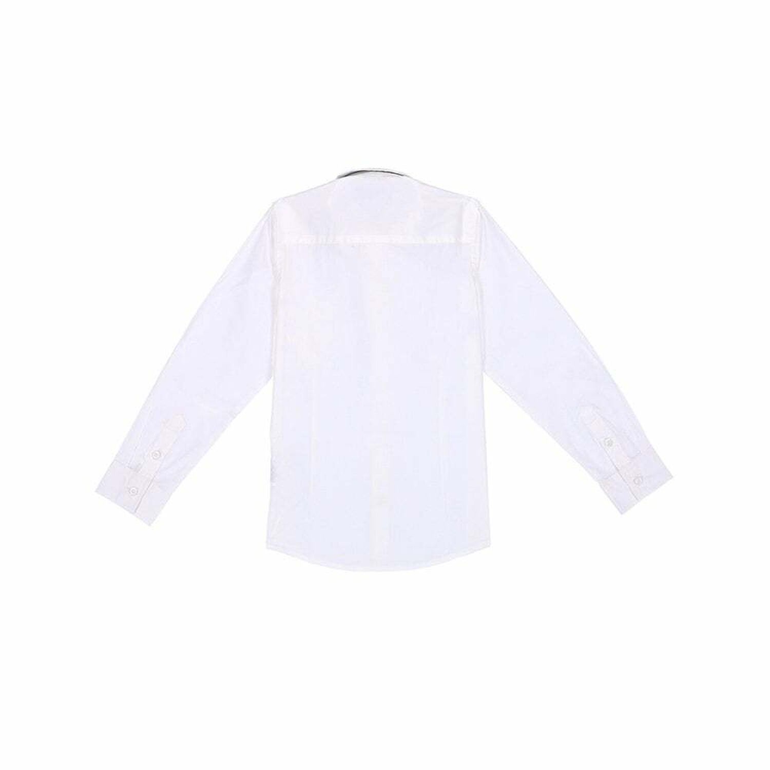 Boys White Long Sleeved Shirt, 1, hi-res