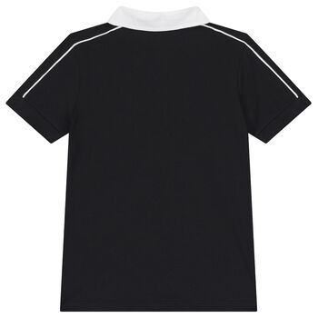 Boys Black Logo Polo Shirt