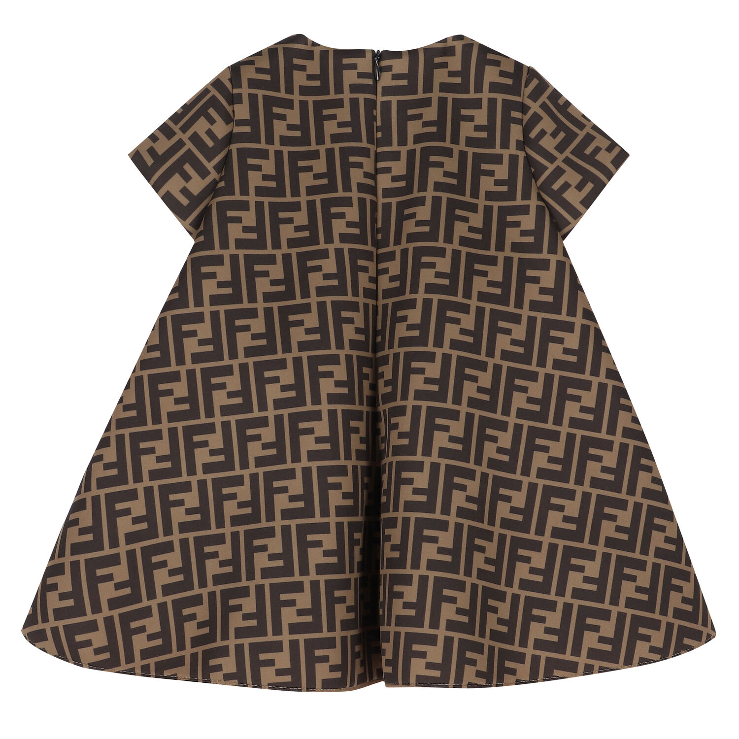 فستان بالشعار باللون البيج, 1, hi-res