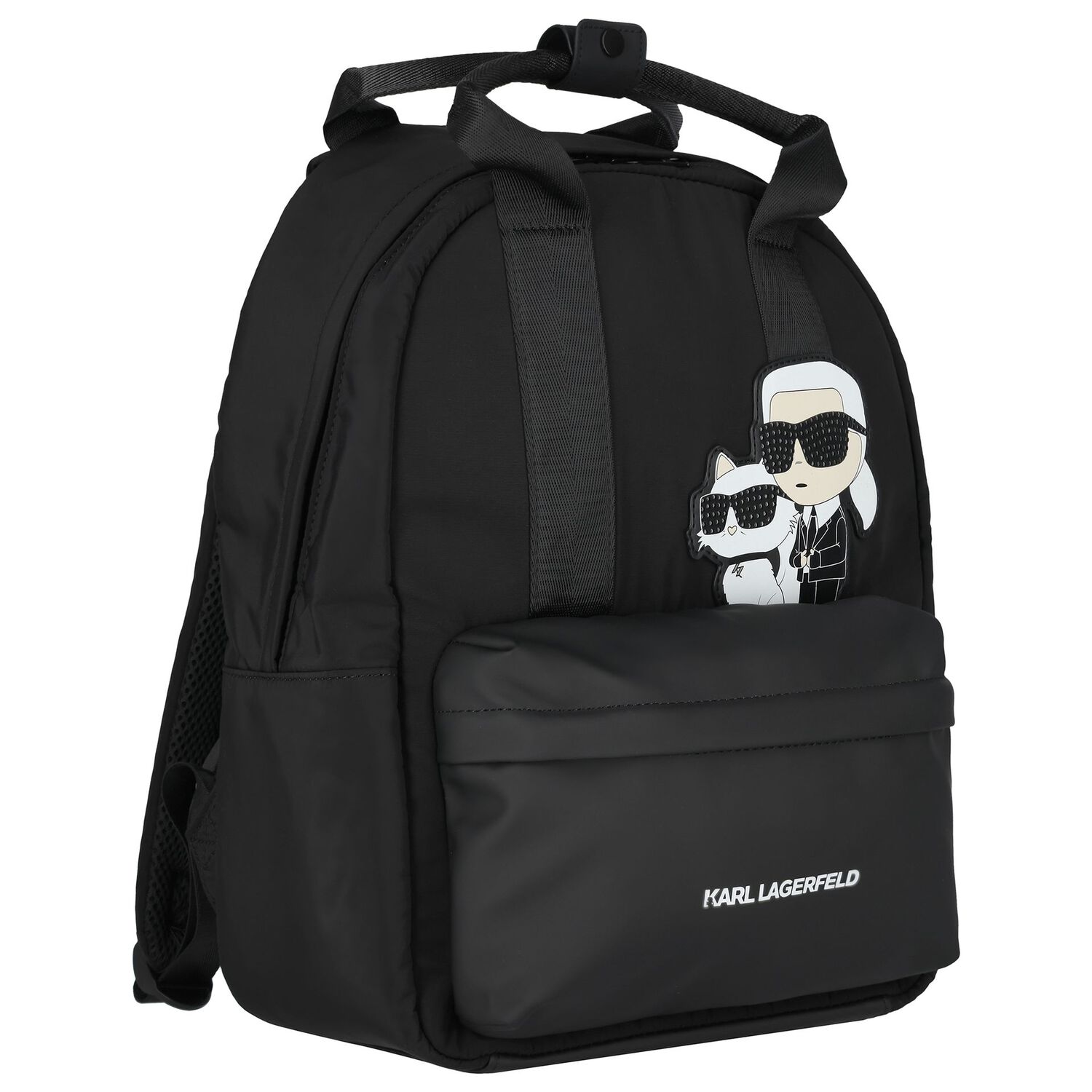 Girls Black Ikonik Logo Backpack, 1, hi-res