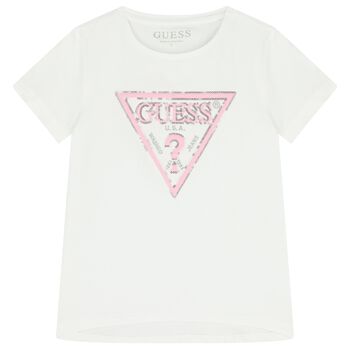 Girls White Logo T-Shirt