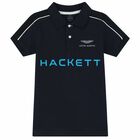 Boys Navy Logo Polo Shirt, 1, hi-res