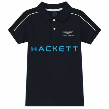 Boys Navy Logo Polo Shirt