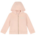 Younger Girls Pale Pink Tracksuit, 1, hi-res