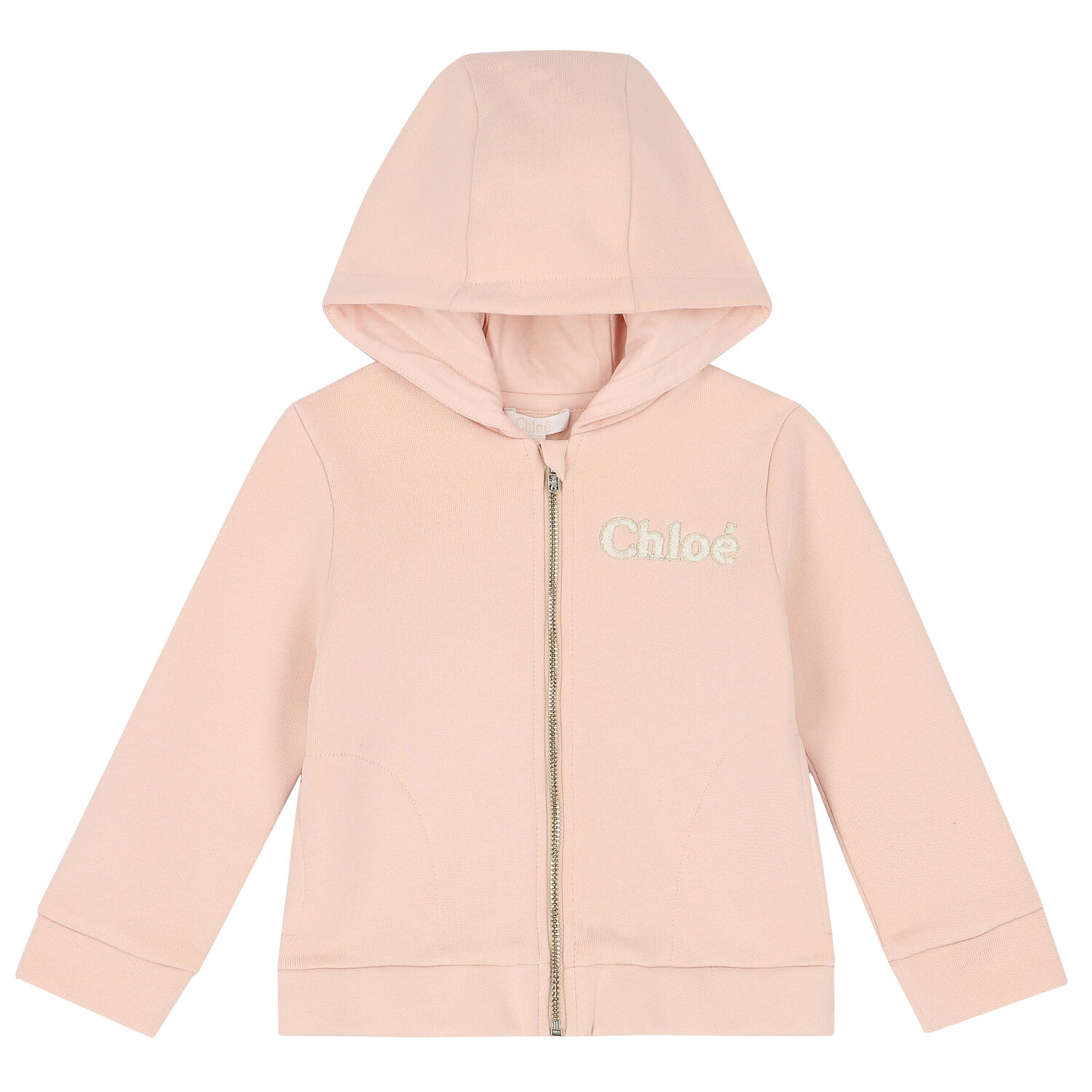Younger Girls Pale Pink Tracksuit, 1, hi-res