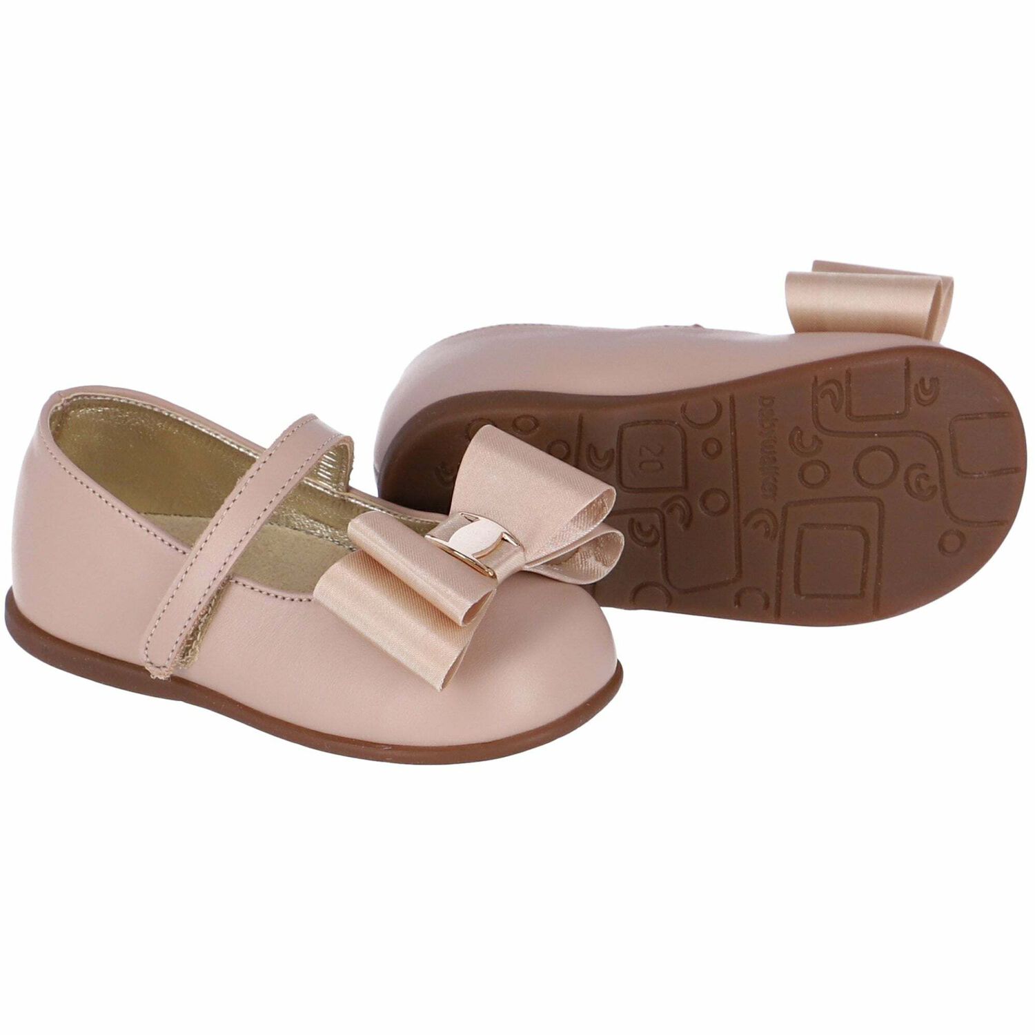 حذاء مطرز باللون البيج للبنات, 1, hi-res image number null