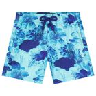 Boys Blue Coral Swim Shorts, 1, hi-res