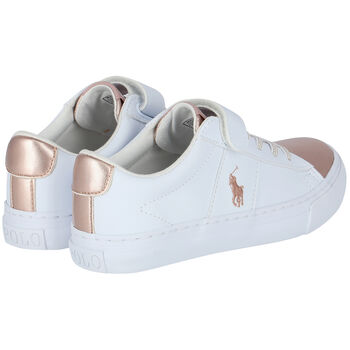Girls White Logo Trainers