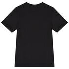 Boys Black Logo T-Shirt, 1, hi-res