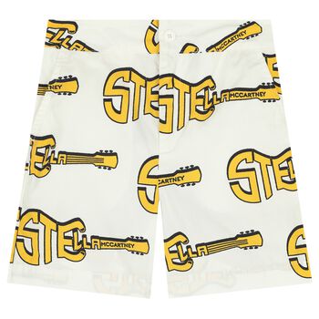 Boys Ivory Guitar Shorts