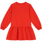 فستان بشعار تيدي باللون الأحمر , 1, hi-res