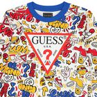 سويت شيرت أولاد بالشعار باللون الابيض  , 2, hi-res