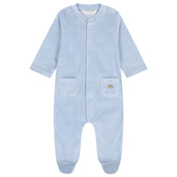 Baby Boys Blue Clouds Babygrow