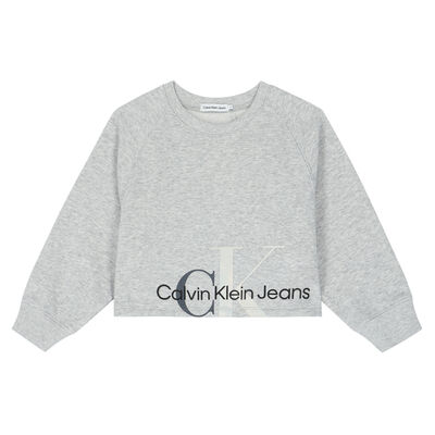 Girls Grey Logo Sweatshirt