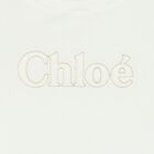 Girls White Logo T-Shirt, 1, hi-res