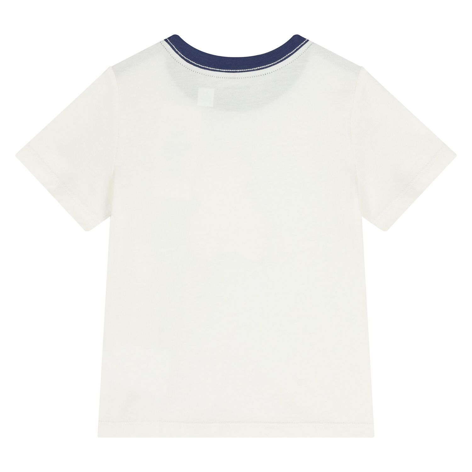 طقم شورت أولاد بالشعار باللون الأبيض والكحلي, 1, hi-res