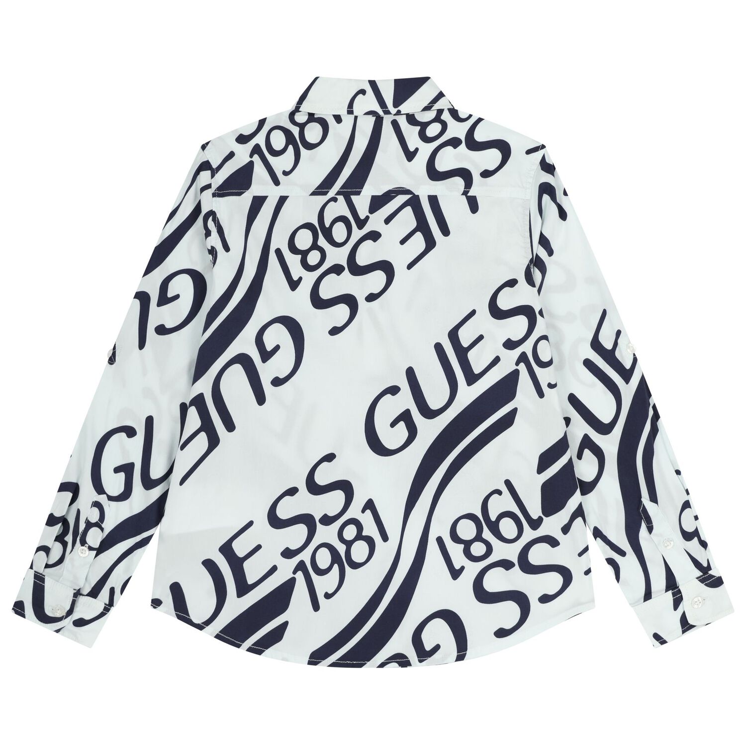 Boys White Logo Shirt, 1, hi-res