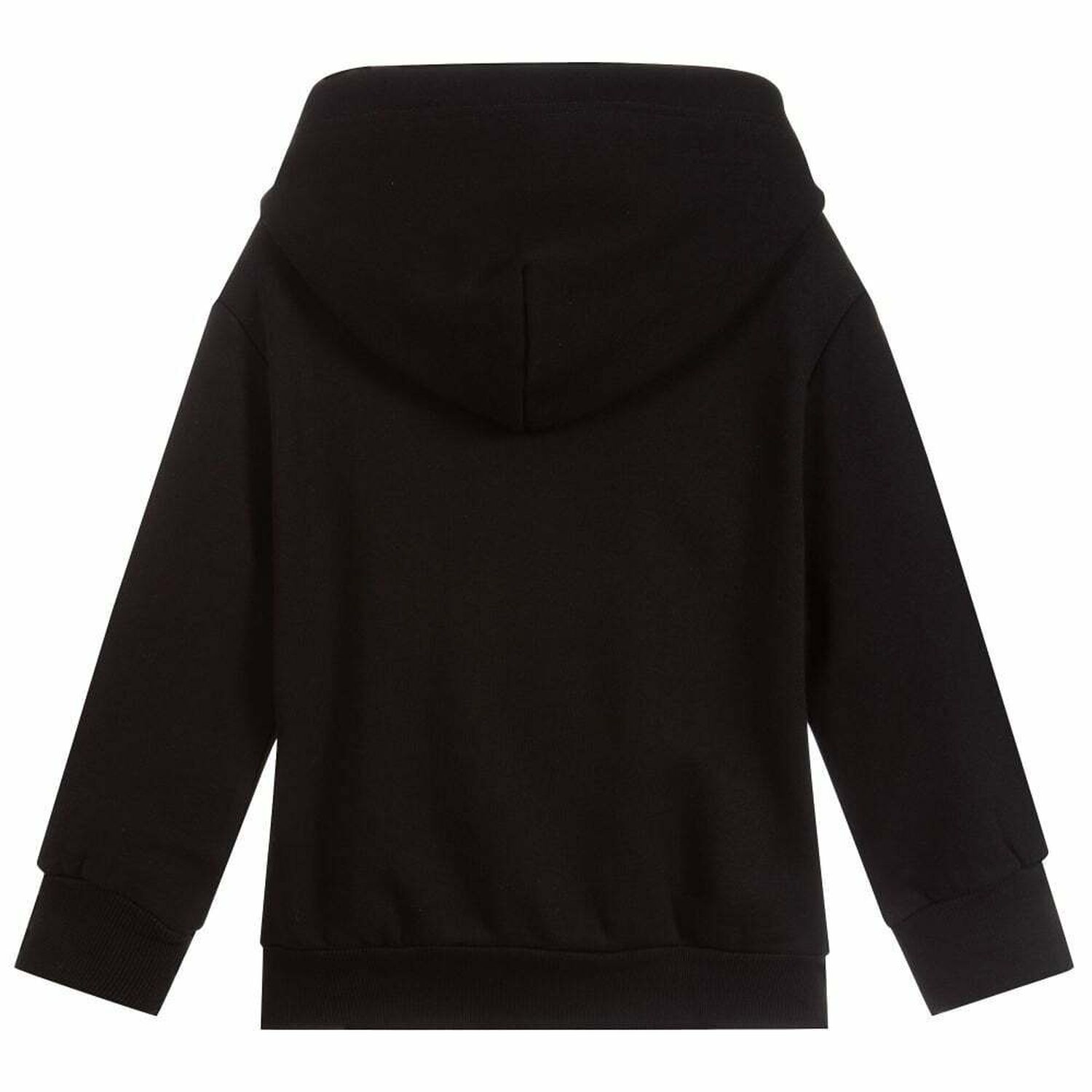 Boys Black Logo Hooded Top, 1, hi-res